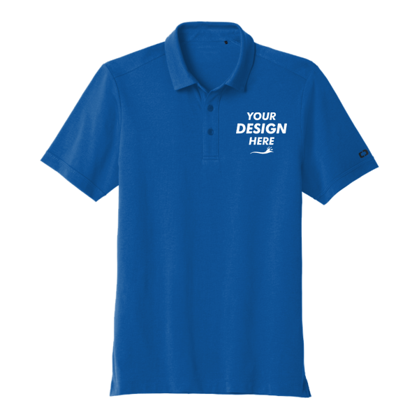 OGIO Limit Polo, Force Blue, Front view, Mockup