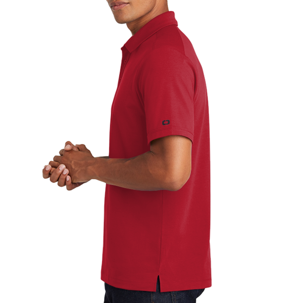 OGIO Limit Polo, Signal Red, Left Sleeve view