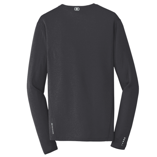 OGIO Long Sleeve Pulse Crew, Blacktop, Back view