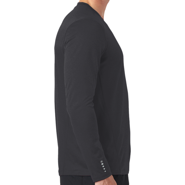 OGIO Long Sleeve Pulse Crew, Blacktop, Right view