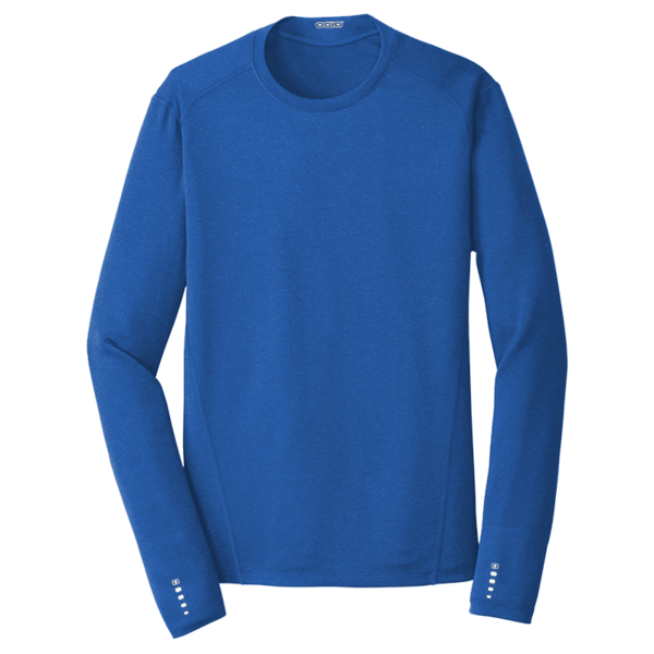 OGIO Long Sleeve Pulse Crew, Electric Blue, Front view