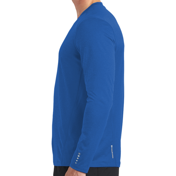OGIO Long Sleeve Pulse Crew, Electric Blue, Left view