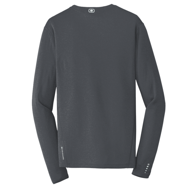 OGIO Long Sleeve Pulse Crew, Gear Grey, Back view