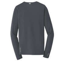 OGIO Long Sleeve Pulse Crew, Gear Grey, Back view