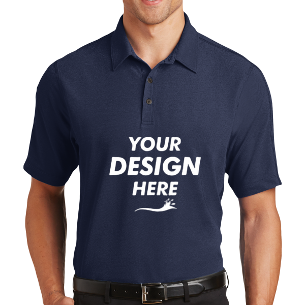 OGIO Onyx Polo, Navy, Front view, Mockup