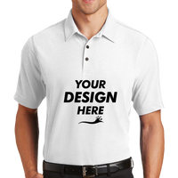 OGIO Onyx Polo, White, Front view, Mockup