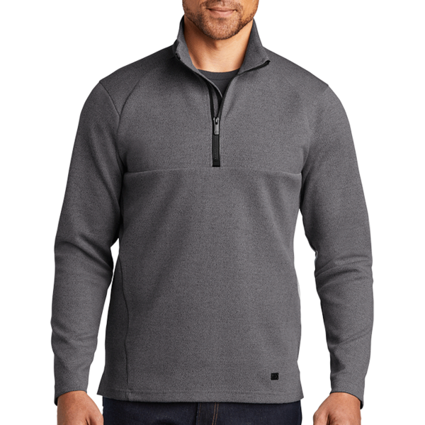 OGIO Transition 1/4 Zip, Blacktop Heather, Front view