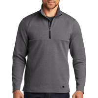 OGIO Transition 1/4 Zip, Blacktop Heather, Front view