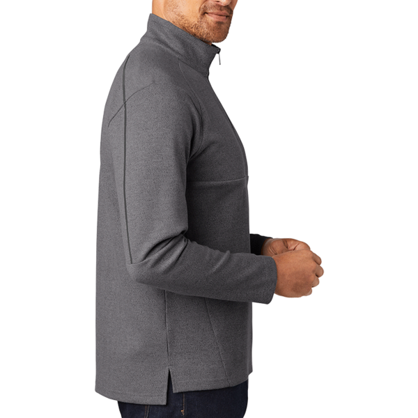 OGIO Transition 1/4 Zip, Blacktop Heather, Right Sleeve view