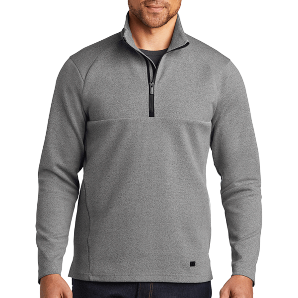 OGIO Transition 1/4 Zip, Petrol Grey Heather, Front view