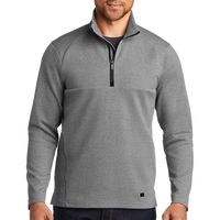 OGIO Transition 1/4 Zip, Petrol Grey Heather, Front view