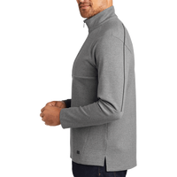 OGIO Transition 1/4 Zip, Petrol Grey Heather, Left Sleeve view