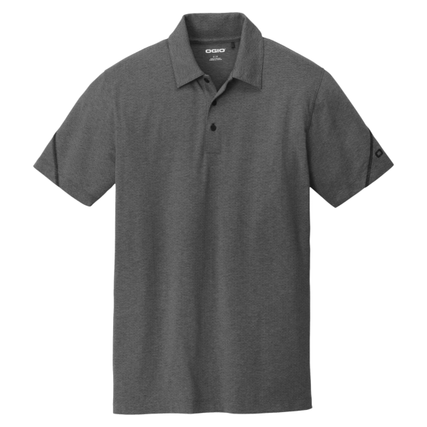 OGIO Tread Polo, Blacktop Heather, Front view