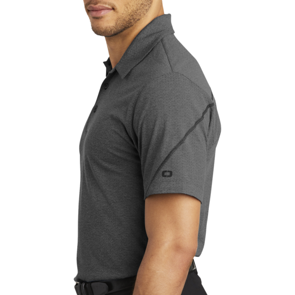 OGIO Tread Polo, Blacktop Heather, Left Sleeve view