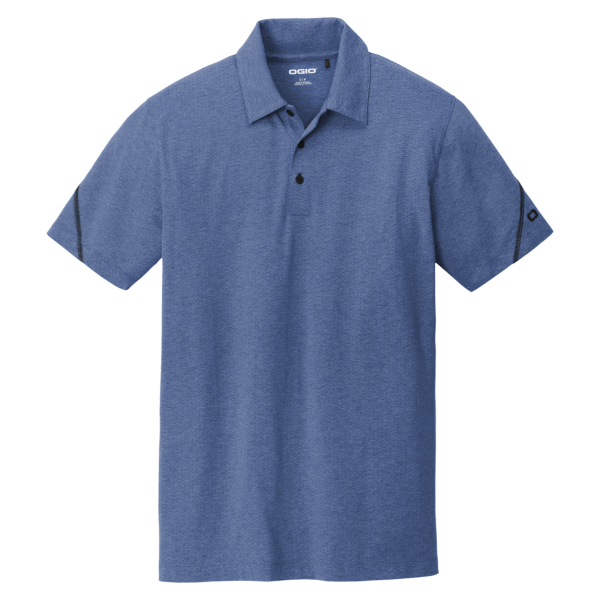 OGIO Tread Polo, Blue Heather, Front view