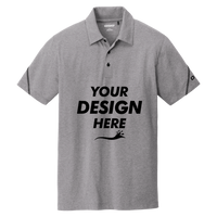 OGIO Tread Polo, Grey Heather, Front view, Mockup