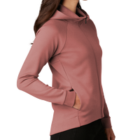 OGIO Women's Bolt Full Zip Hoodie, Deep Rose, Right Sleeve view