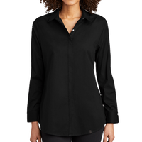 OGIO Women's Commuter Woven Tunic, Blacktop, Front view
