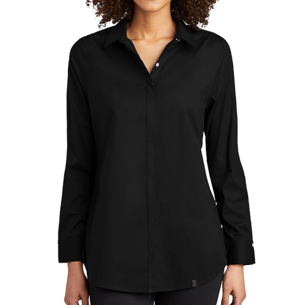 OGIO Women's Commuter Woven Tunic, Blacktop, Front view