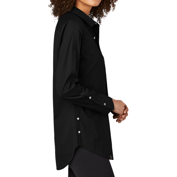 OGIO Women's Commuter Woven Tunic, Blacktop, Right Sleeve view