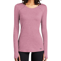 OGIO Women's Force Long Sleeve Tee, Lilac Heather, Front view
