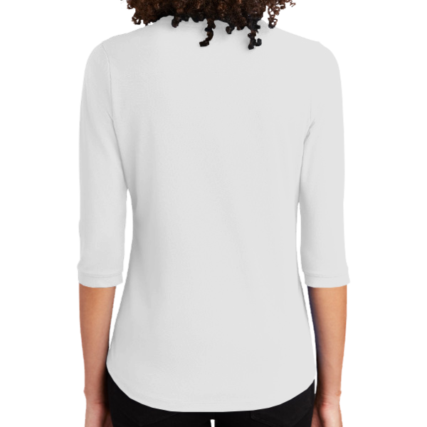 OGIO Women's Jewel Henley, Bright White, Back view