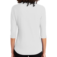OGIO Women's Jewel Henley, Bright White, Back view