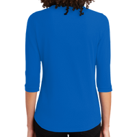 OGIO Women's Jewel Henley, Electric Blue, Back view