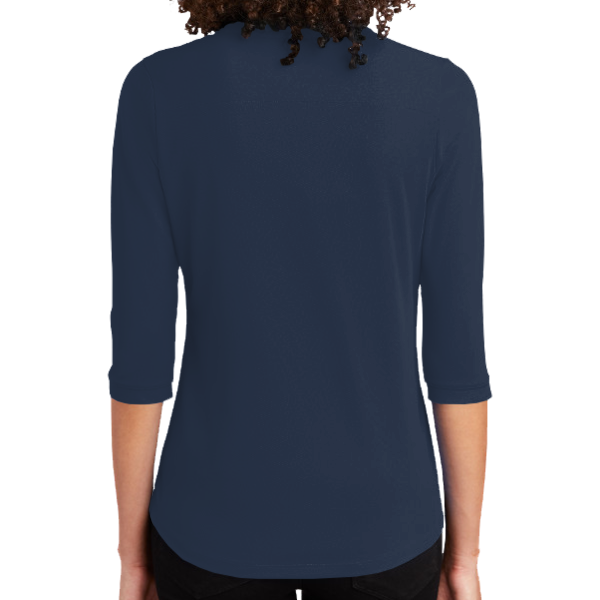 OGIO Women's Jewel Henley, Navy, Back view