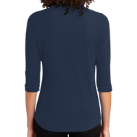 OGIO Women's Jewel Henley, Navy, Back view