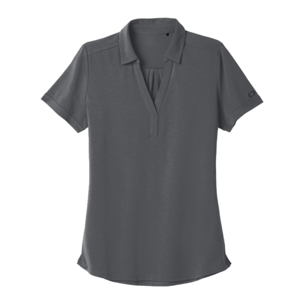 OGIO Women's Limit Polo, Diesel Grey, Front view