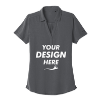 OGIO Women's Limit Polo, Diesel Grey, Front view, Mockup