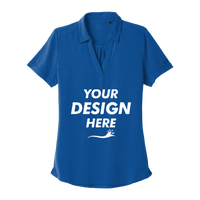 OGIO Women's Limit Polo, Force Blue, Front view, Mockup
