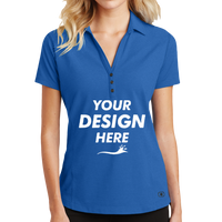 OGIO Women's Onyx Polo, Electric Blue, Front view, Mockup