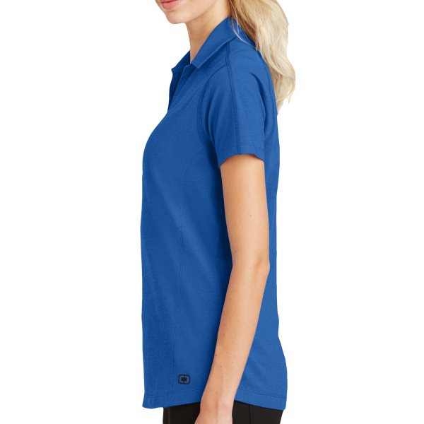 OGIO Women's Onyx Polo, Electric Blue, Left side view