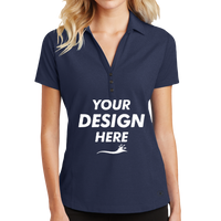 OGIO Women's Onyx Polo, Navy, Front view, Mockup