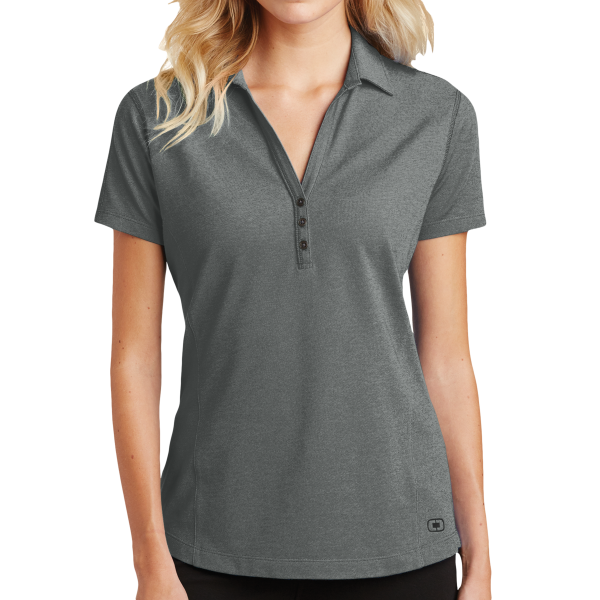 OGIO Women's Onyx Polo, Petrol Grey, Front view