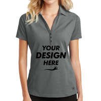 OGIO Women's Onyx Polo, Petrol Grey, Front view, Mockup
