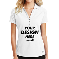 OGIO Women's Onyx Polo, White, Front view, Mockup