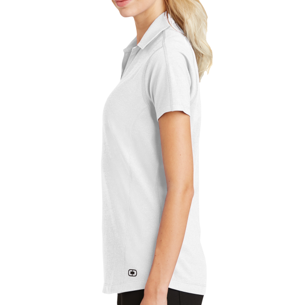 OGIO Women's Onyx Polo, White, Left side view