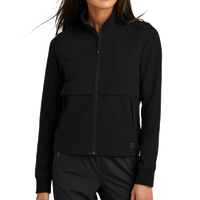 OGIO Women's Outstretch Full Zip, Blacktop, Front view