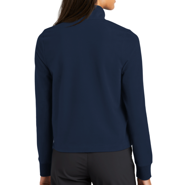 OGIO Women's Outstretch Full Zip, River Blue Navy, Back view