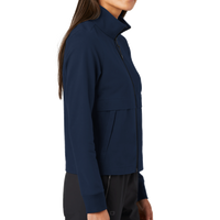 OGIO Women's Outstretch Full Zip, River Blue Navy, Right Sleeve view