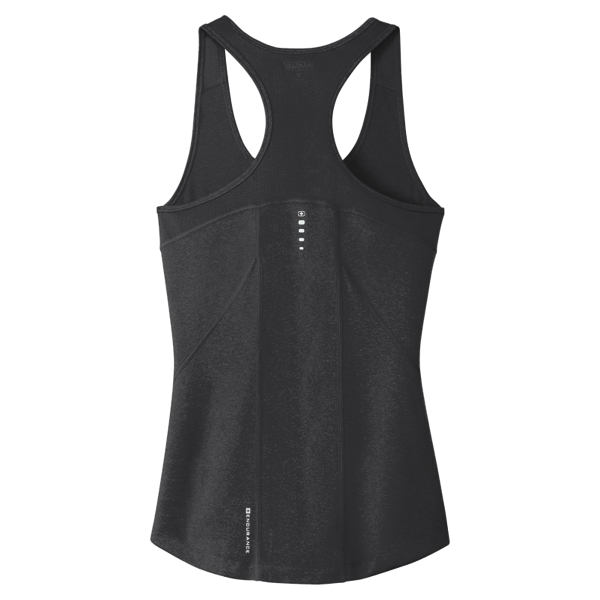 OGIO Women's Racerback Pulse Tank, Blacktop, Back view