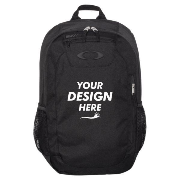 Oakley 20L Enduro Backpack, Blackout, Front view, Mockup
