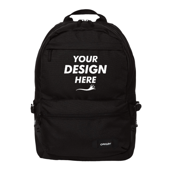 Oakley 20L Street Backpack, Blackout, Front view, Mockup