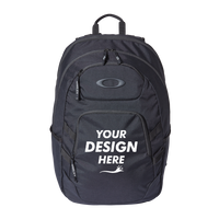 Oakley 24L Gearbox 5-Speed Backpack, Black / Black, Front view, Mockup
