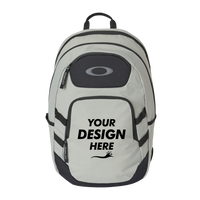 Oakley 24L Gearbox 5-Speed Backpack, Stone Grey / Stone Grey, Front view, Mockup