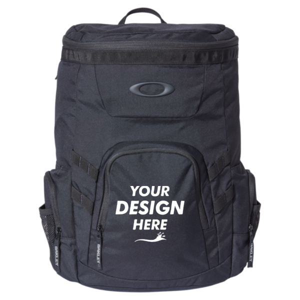 Oakley 29L Gearbox Overdrive Backpack, Black / Black, Front view, Mockup
