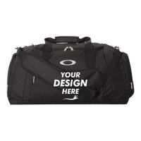 Oakley 55L Gym to Street Duffel Bag, Blackout, Front view, Mockup
